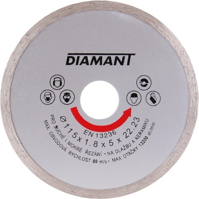 Diamant Kotouč plný 115 mm 121011