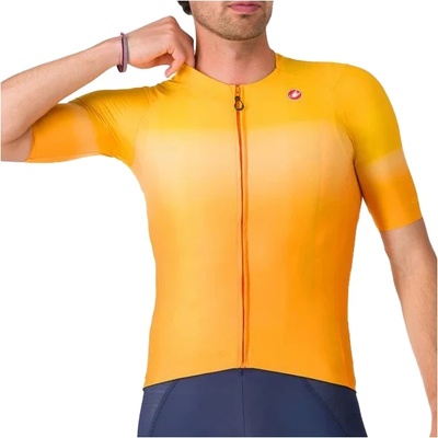 Castelli Мъжка фланелка с къс ръкав за колоездене Castelli UPF Jersey Cycling jersey - Vivid Orange - размер 3XL (056-3448-0317)