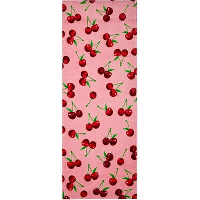 Catherine Lansfield Розова памучна плажна кърпа 78x200 cm Cherries - Catherine Lansfield (TW/42819/W/SLT/PK)