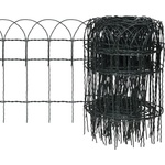vidaXL Ограда за тревни площи, прахово боядисана тел, 25х0, 4 м (141072) - egradina