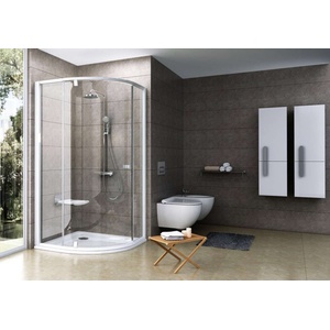 RAVAK Pivot - Четвърткръгла душ кабина PSKK3-80, 77-80 см, бяло/прозрачно стъкло 37644101Z1 (37644101Z1)