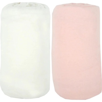 Image 1 of Babycalin Бебешки чаршафи Babycalin - 2 броя, 60 х 120 cm, бял/розов (BBC413714S1)