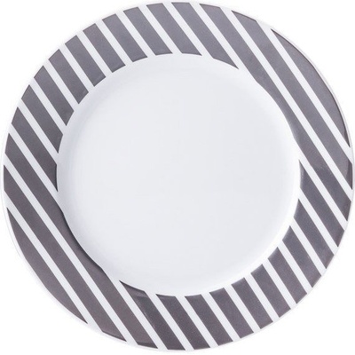 Ćmielów Design Studio Чиния за десерт Cosmopolitan Mix & Match черни колани 19 см (0060990X2G138)
