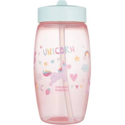 CANPOL Fľaša so sklopným náustkom 400 ml Jednorožce