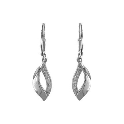 Infinitysilver stříbrné visací náušnice zirkonové OE549