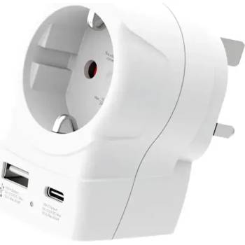 Image 1 of SKROSS универсален адаптер Europe to UK + 1 x USB A/C порт, 20W 1500283E (1500283E)