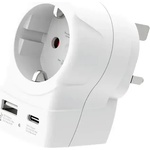 SKROSS универсален адаптер Europe to UK + 1 x USB A/C порт, 20W 1500283E (1500283E) - xtreme