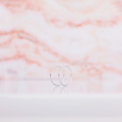 Lillian Vassago zlaté náušnice kruhy LLV31-GER006 Bílá