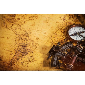 DIMEX ART s. r. o Флизелинов фототапет стара карта 375 x 250 см