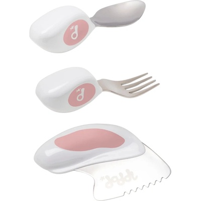 Сет прибори от 3 части Doddl - Лъжица, вилица и нож, светлорозов (D1050)