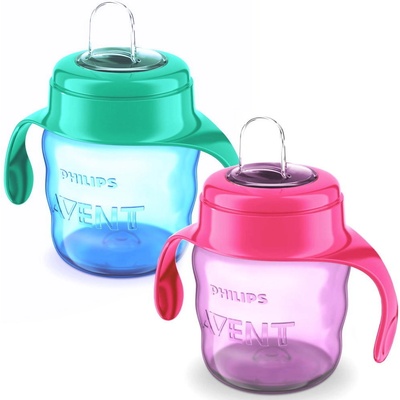 Avent Hrnček Pre Prvé Dúšky Klasik 200ml S Držadlami ružová