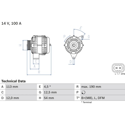 BOSCH Generátor 0986081410
