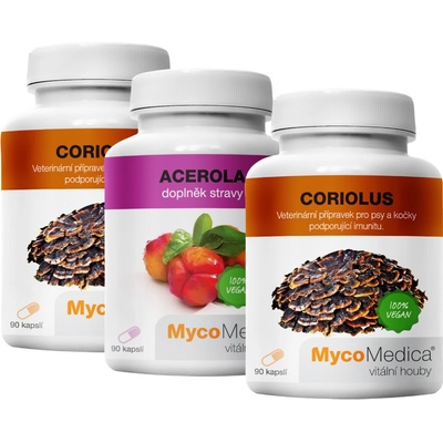 MycoMedica Coriolus 2× 90 kapslí + Acerola 90 kapslí