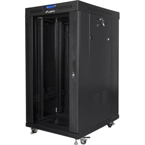 Lanberg rack cabinet 19" free-standing 22U/600x800 (flat pack) with glass door lcd black v2 (FF01-6822-12BL) - TechnoGear