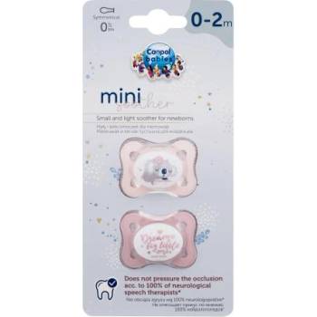 Canpol babies Sleepy Koala Mini Soother Pink 0-2m силиконова мини залъгалка за новородени 2 бр