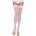 Дантелени чорапи с флорални мотиви, бели - Thigh Highs S/L (LEGAV00905)