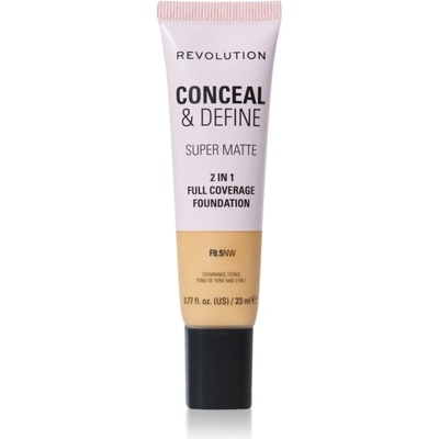 Revolution Conceal & Define матиращ фон дьо тен цвят F8.5NW 23ml