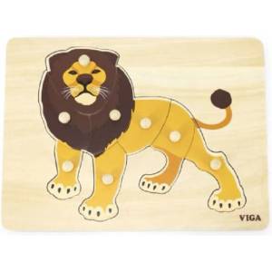 Viga Toys Монтесори образователен пъзел Viga - Лъв (44602) - ozone