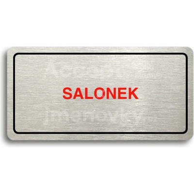 ACCEPT Piktogram SALONEK - stříbrná tabulka - barevný tisk