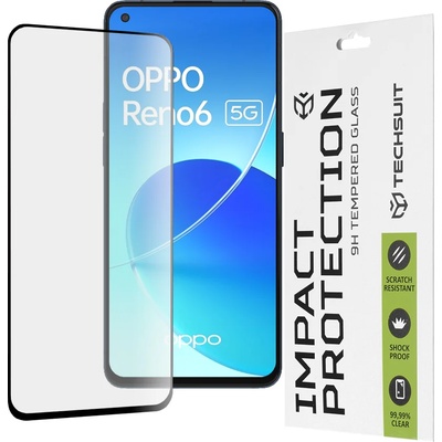 Techsuit Протектор за Oppo Reno6 5G - 111D Full Cover / Full Glue Glass - Черен