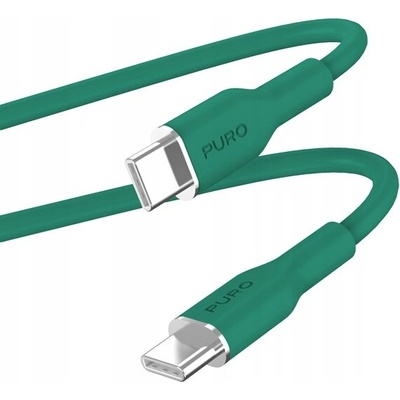 Puro PUUSBCUSBCICONDKGRN Soft USB-C/USB-C 60 W, 1,5m, zelený
