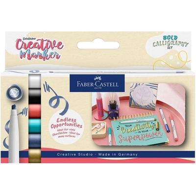 Faber-Castell Маркер за калиграфия Creative Lettering, 6 цвя (1010160486)