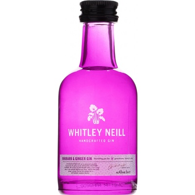 Whitley Neill Rhubarb & Ginger Gin 43% 0,05 l (holá láhev)