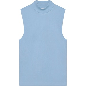 KnowledgeCotton Apparel Дамски топ Knowledgecotton apparel Women's High Neck Rib Top - Skyway (916-6670-0413)
