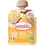 Babybio Био млечен крем Babybio - Грис и ванилия, 6 м+, 85 g (3288131540719) - baby