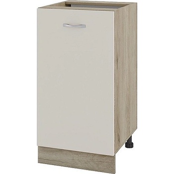 ИРИМ Долен шкаф с една врата и рафт Сити АРС-28 дъб сонома арвен / сатен 45 см