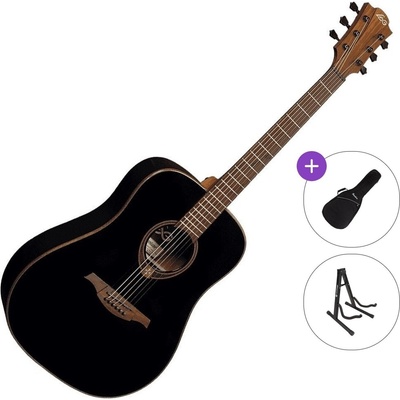 LÂG GUITARS Tramontane 118 T118D Standard SET Black Акустична китара