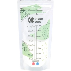 KikkaBoo Пликове за съхранение на кърма с термосензор KikkaBoo - Lactty, 200 ml, 50 броя (31304030020) - baby