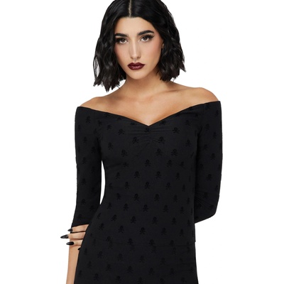 KILLSTAR дамска тениска с 3/4 ръкав (топ) KILLSTAR - Midnight Misfits - Black - KSRA013616