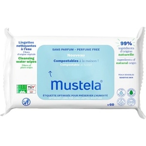 Mustela Мокри кърпички Mustela - С 99% вода и натурални съставки, 60 броя (45441) - ozone