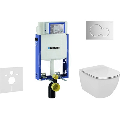 Geberit Kombifix tlačítko Sigma01 lesklý chrom WC Ideal Standard + sedátko 110.302.00.5 NU2