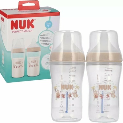 Nuk lahev sada Monkey PM 10225345 1/3 2 x 260 ml