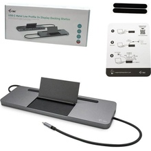 i-tec USB-C Metal Ergonomic 4K 3x Display Docking Station + Power Delivery 85 W C31FLATDOCKPDPRO