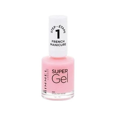 Rimmel London Super Gel French Manicure lak na nechty 091 English Rose 12 ml