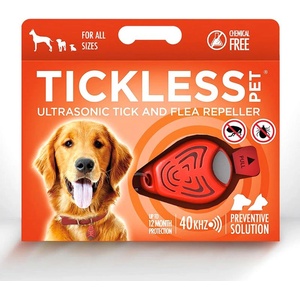 Tickless Ултразвуков репелент за кърлежи за животни tickless pet - оранжев