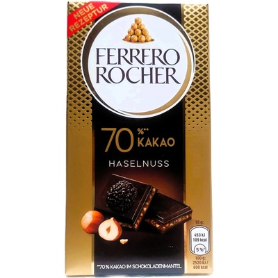 Ferrero Rocher Hořká 70% s lískooříškovou náplní 90 g