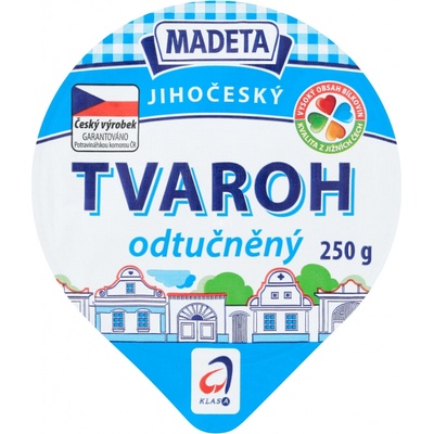 Madeta Jihočeský tvaroh odtučněný 250 g – Zbozi.Blesk.cz