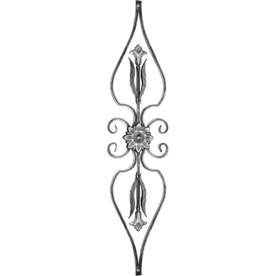 Kovářský ornament 180x800mm, profil 16x8mm