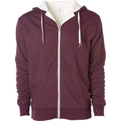 Independent unisex mikina na zip EXP90SHZ burgundyHeather