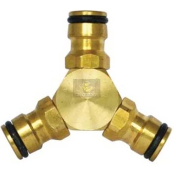 PREMIUM-HD Разклонител за бърза връзка 1/2" м 3-посочен месинг Premiumgarden 29162