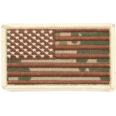 MILITARY RANGE Nášivka vlajka USA - MULTICAM VELCRO