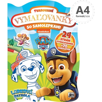 Tvarované vymaľovanky Labková patrola
