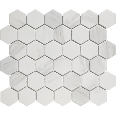 The Mosaic Factory carrara bílá matná hexagon 5,1 x 5,9 cm FIN 1ks