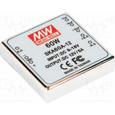 MEAN WELL SKA60B-12 Měnič: DC/DC; 60W; Uvst: 18÷36VDC; Uvýst: 12VDC; Ivýst: 5A; THT; SKA60
