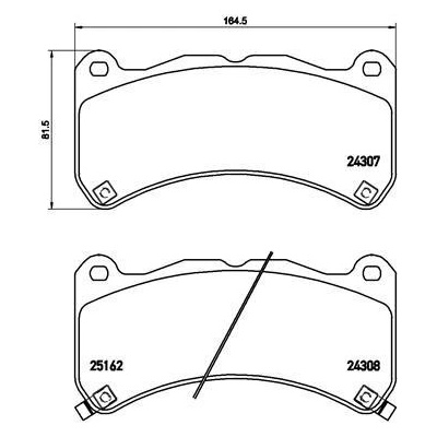 Sada brzdových platničiek kotúčovej brzdy BREMBO P 83 146