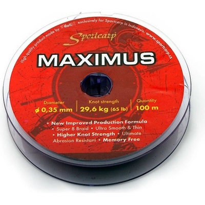 Sportcarp odhozová šňůra Maximus 100m 0,29mm 22,7kg